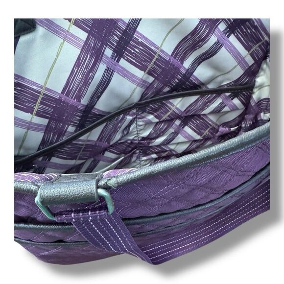 Thirty One Tote Double Take Tote Quilted Diamonds Travel Bag Purple - Picture 14 of 16